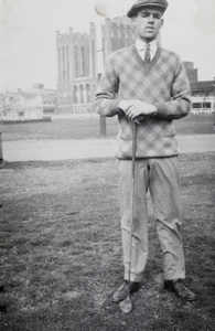 Jack Ephgrave playing golf at Shanghai Golf Club, Recreation Ground, Shanghai