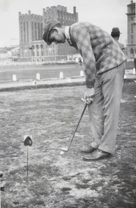 Jack Ephgrave playing golf, Shanghai Golf Club, Recreation Ground, Shanghai