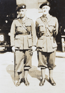 Captain Roach and Lieutenant Sampson, Armoured Car Company, Shanghai Volunteer Corps,1932