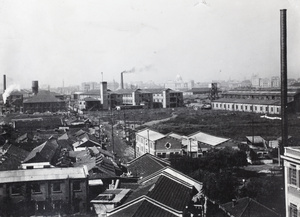 View from British Cigarette Company factory, Pudong, towards the Bund, Shanghai