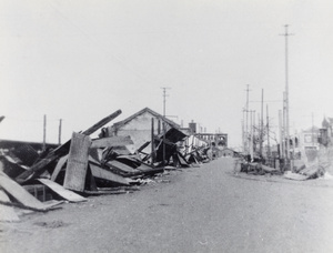 War damage near North Railway Station, Shanghai, 1932