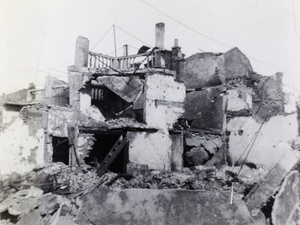 War damaged buildings, Shanghai, 1932
