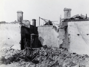 War damaged buildings, Zhabei, Shanghai, 1932