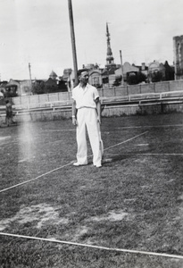 Mr Jensen, winner of 1933 President's Cup, Recreation Ground, Shanghai