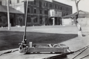 Flatbed trolley, British Cigarette Company factory yard, Pudong, Shanghai