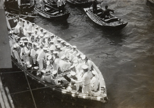 Royal Navy sailors going ashore, Weihai (威海)