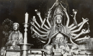 Image of bodhisattva Guanyin inside a temple