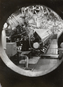 The engine room of a Royal Navy submarine