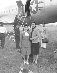 Hu Jibang (胡济邦) and another woman during T.V. Soong's visit to Moscow