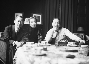 A couple with Chiang Ching-kuo, Chinese Embassy, Moscow