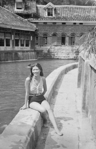 Jiang Fangling in bathing costume, Northern Hot Springs