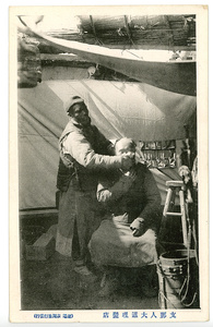 Barber, with customer