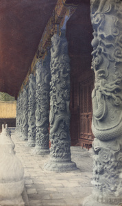 Dragon pillars at Dacheng Hall, Temple of Confucius, Qufu