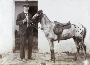 Hedgeland and his pony in Hoihow