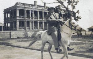 Hedgeland and his pony in Nanning
