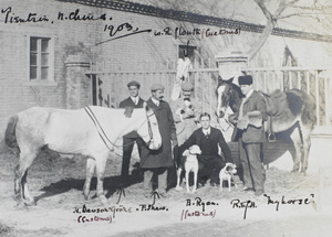 Hedgeland, colleagues and animals, Tientsin