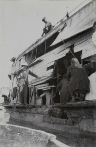 Damaged motor-boat at Nanning