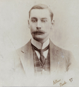 A portrait of Arthur J. Hedgeland, 1897