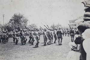 Spectators watching troops, Empire Day Parade, Public Recreation Ground, Shanghai, 1920