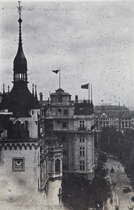 View from the Palace Hotel towards Club Concordia and the Astor House Hotel, Shanghai