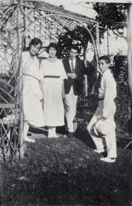 Gladys and Edie Gundry, John Henderson and Tom Hutchinson, Shanghai