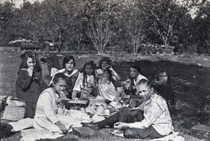School picnic at Jessfield Park, Shanghai