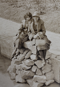 Sonia Gotfried and Sarah Hutchinson, Jessfield Park, Shanghai, April 1925
