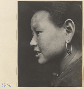 Woman wearing hoop earrings in the Lost Tribe country