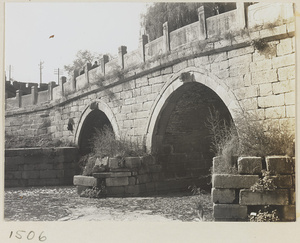 Bridge detail showing two arches