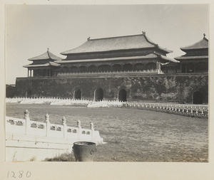North facade of Wu men seen from Tai he men