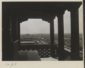 View looking southeast over the Forbidden City from inside Wan chun ting