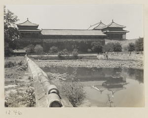 Wu men showing east facade of Dong yan chi lou and moat