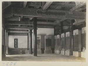 Interior of Guo zi jian showing stone tablets with inscriptions
