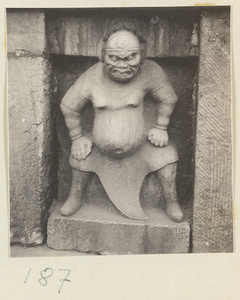 Detail of Kai yuan si ta showing a relief figure