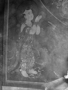 Detail of a Ming dynasty mural showing Sudhana