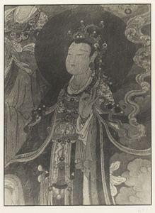 Detail of Ming dynasty mural showing a Bodhisattva