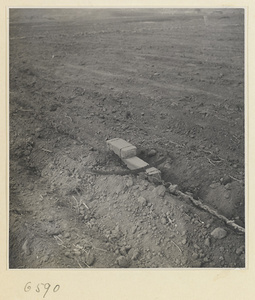 Plough in a field