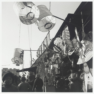 Lanterns and kites for sale at New Year's