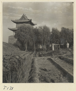 Temple building and cultivated field at Tai'an