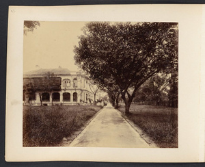 British Consulate on tree-lined street, Shameen Island, Canton