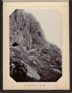 Road along base of cliffs