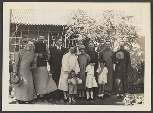 Tsinghai missionary group.  The C.I.M. group in the garden.
