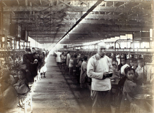 Children working in a silk filature (spinning mill), Shanghai