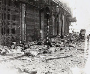 Aftermath of bombing, Sincere Company department store, Shanghai, 23 August 1937