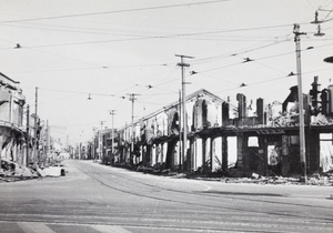 War damage, Muirhead Road and Broadway East Road, Shanghai, 1937