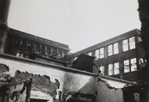 Nanyang Brothers Tobacco Factory, after burning down, Shanghai, August 1937