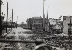 War damage at Paoting Road near Ward Road, Shanghai, 1937
