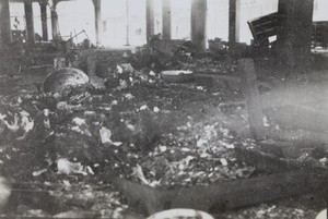 The remains of cremated bodies, Wuchow Road Market, Shanghai, September 1937