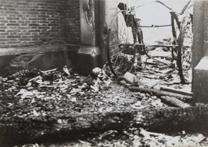 Burnt remains of corpses, Tungchow Road, Shanghai, October 1937