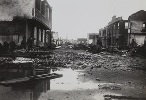 Bomb damage at Muirhead Road and Yuhang Road, Shanghai, August 1937